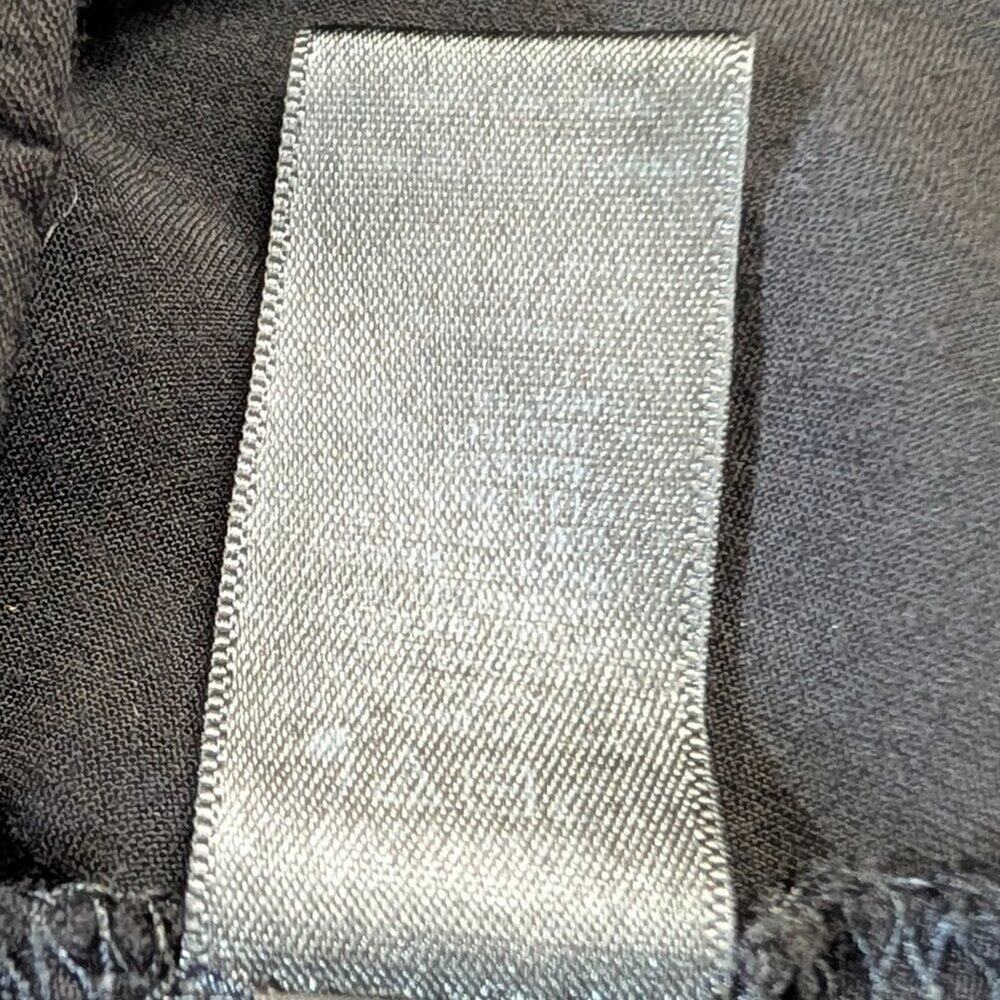 Express Black Lightweight Button-Front Blouse Wit… - image 7